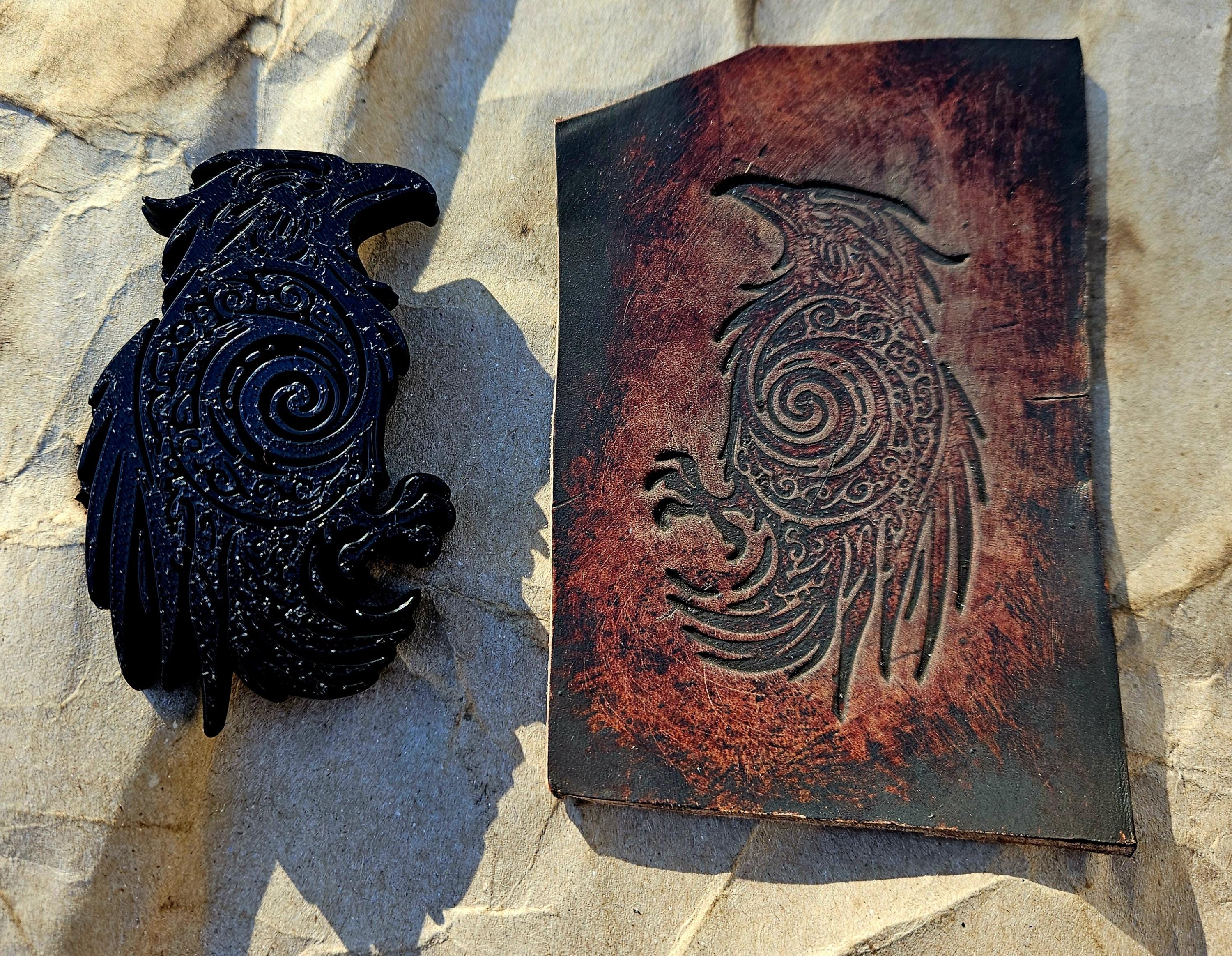 Raven Stamp and Sculpture – Mythic Embossing Tool for Leather, Clay and Wax