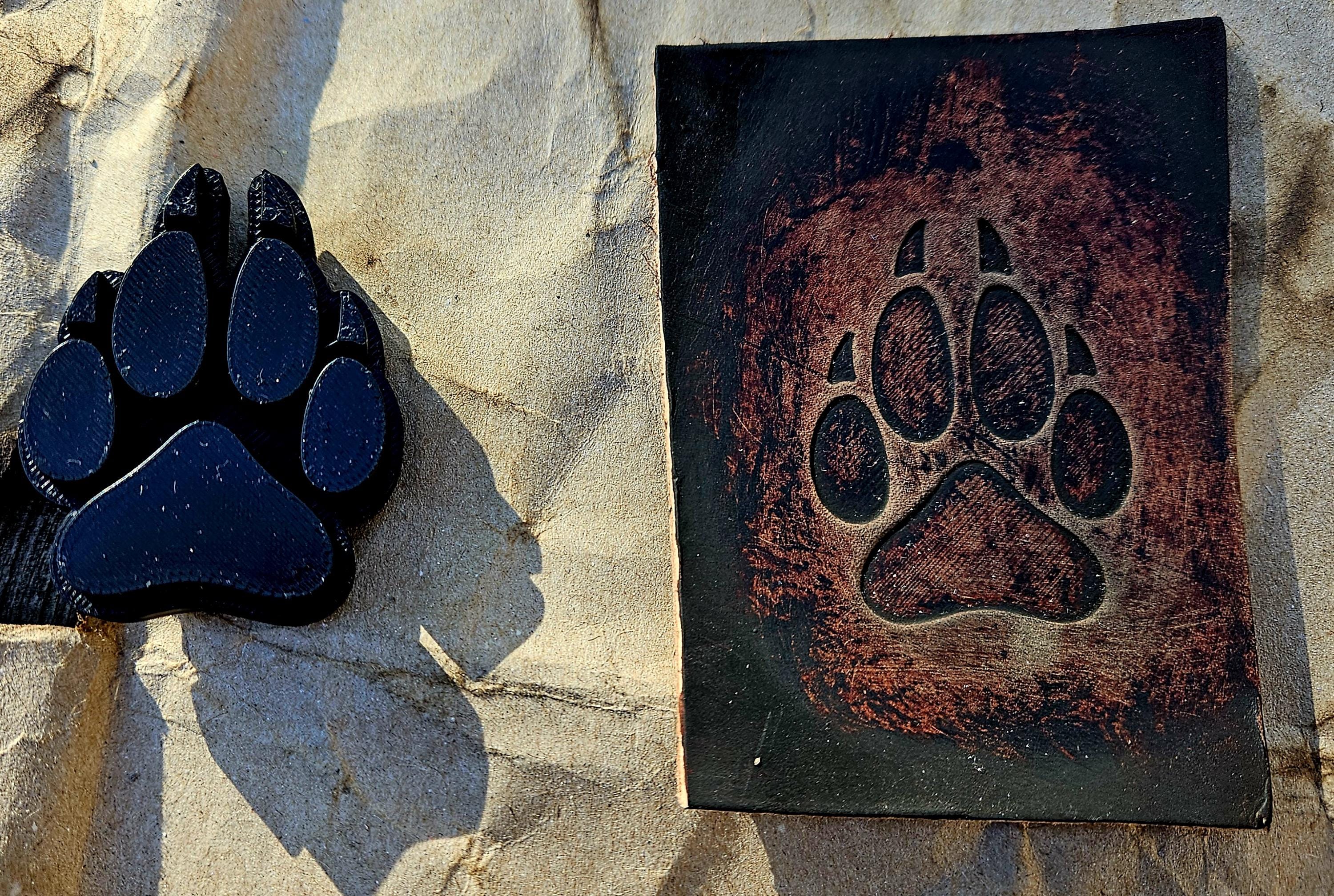 Wolf Paw Stamp and Sculpture – Artisan Embossing Tool for Leather, Clay and Wax