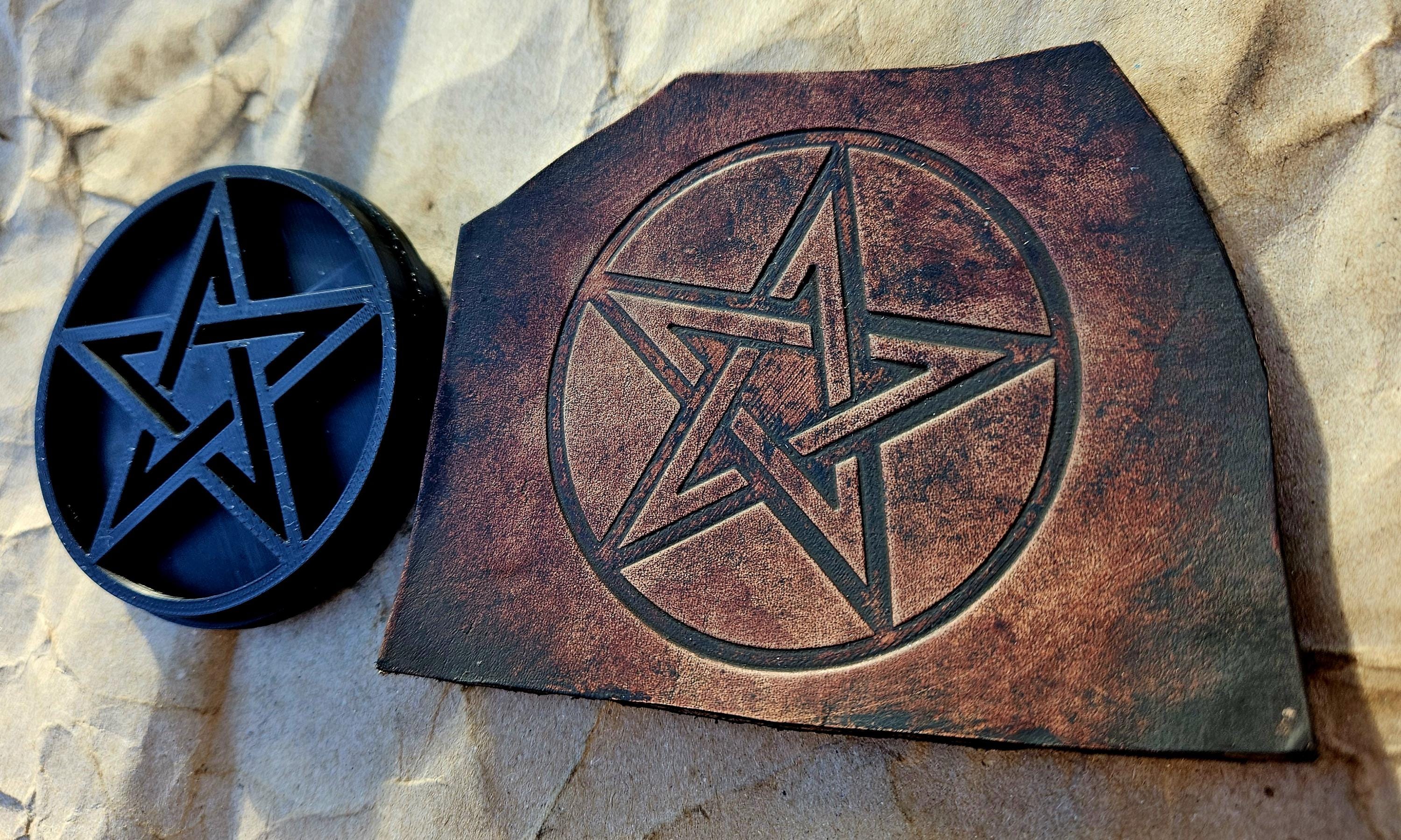 Pentagram Stamp and Sculpture – Artisan Embossing Tool for Leather, Clay and Wax