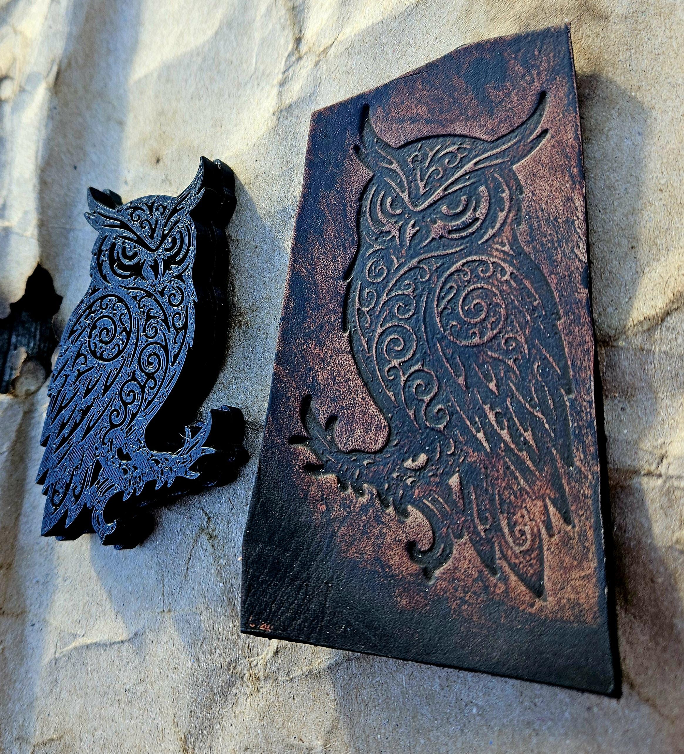 Owl Stamp and Sculpture – Artisan Embossing Tool for Leather, Clay and Wax