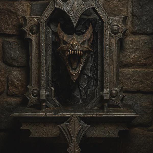 Custom Wall Mount and Display Rack • Fantasy  Sci-Fi • Optional Puzzle Lock & Secret Compartments