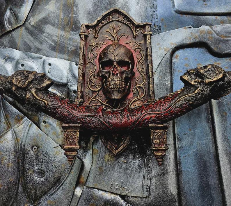 Custom Wall Mount and Display Rack • Fantasy  Sci-Fi • Optional Puzzle Lock & Secret Compartments