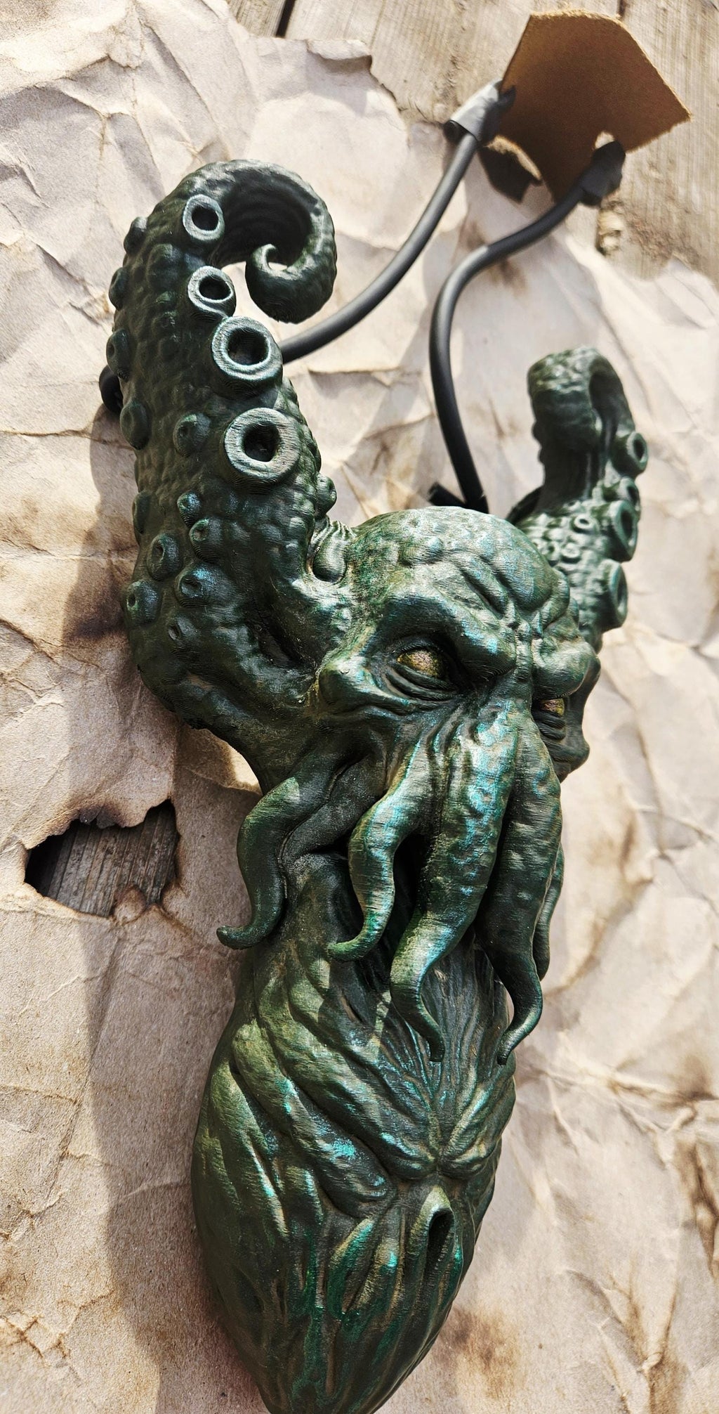 Leviathan Slingshot – Fully Functional Cthulhu Sea Monster Sling | Handmade Fantasy Weapon | Kraken Slingshot