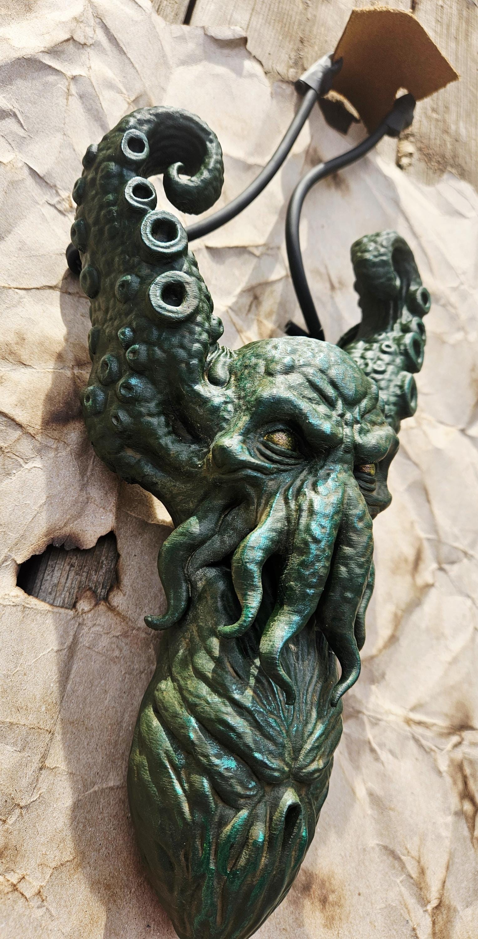 Leviathan Slingshot – Fully Functional Cthulhu Sea Monster Sling | Handmade Fantasy Weapon | Kraken Slingshot