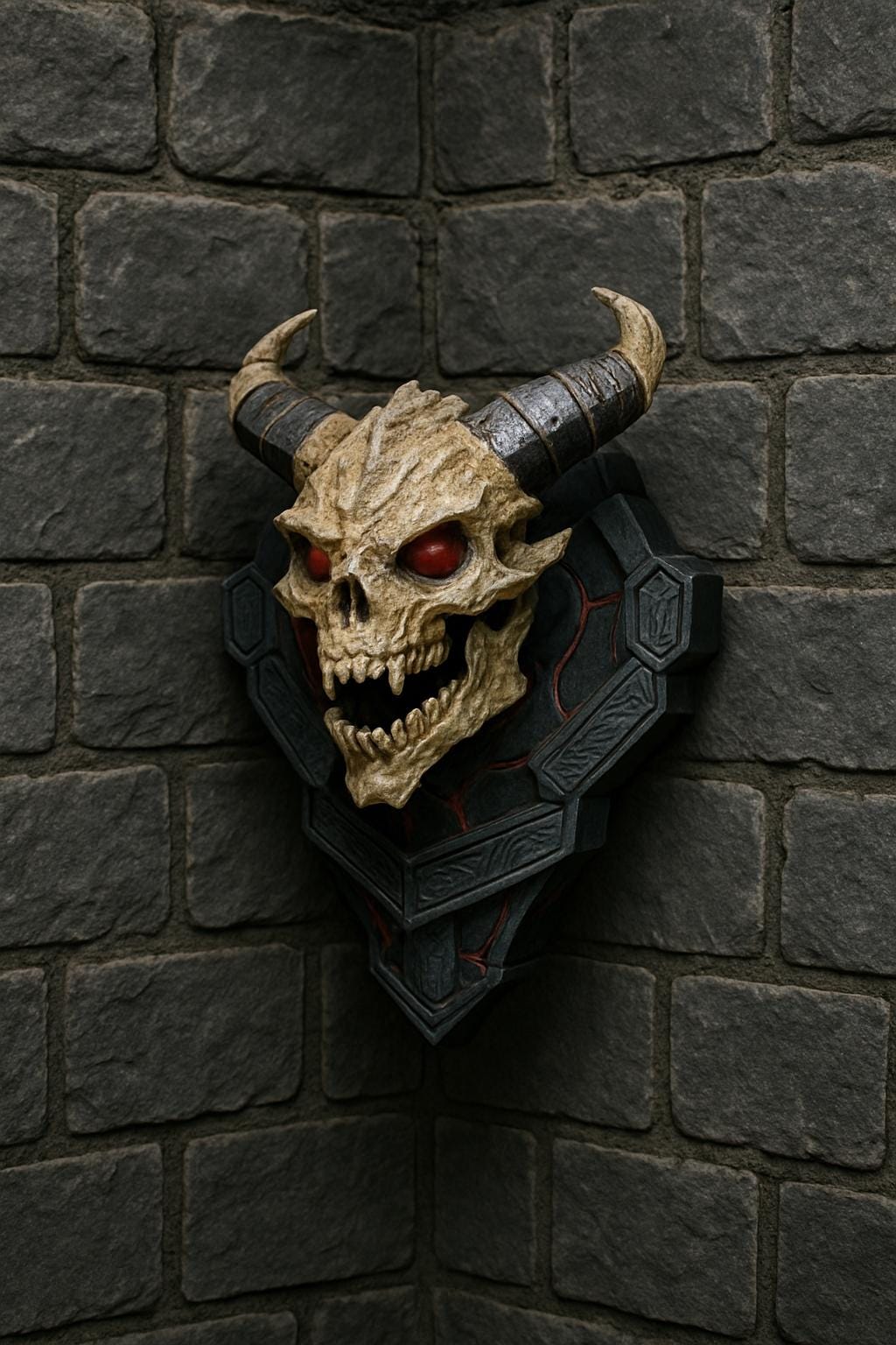 Titans Ascension Corner Wall Mount – Demon Dragon Head with Hidden Tube Puzzle & Secret Chamber