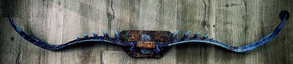 Leviathan’s Spine” – 25 lb Functional Fantasy Bow | Hand-Forged Seascale Relic of the Deep