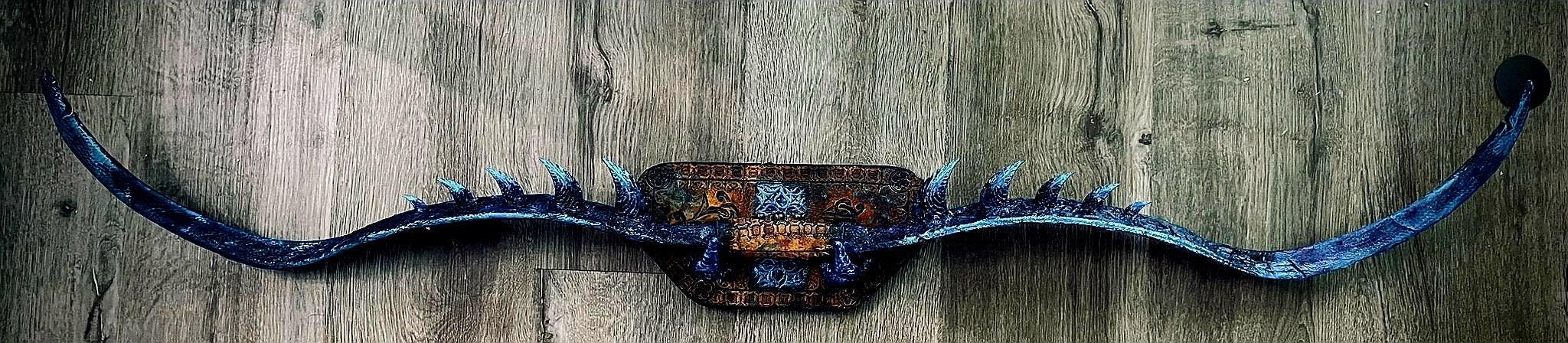 Leviathan’s Spine” – 25 lb Functional Fantasy Bow | Hand-Forged Seascale Relic of the Deep