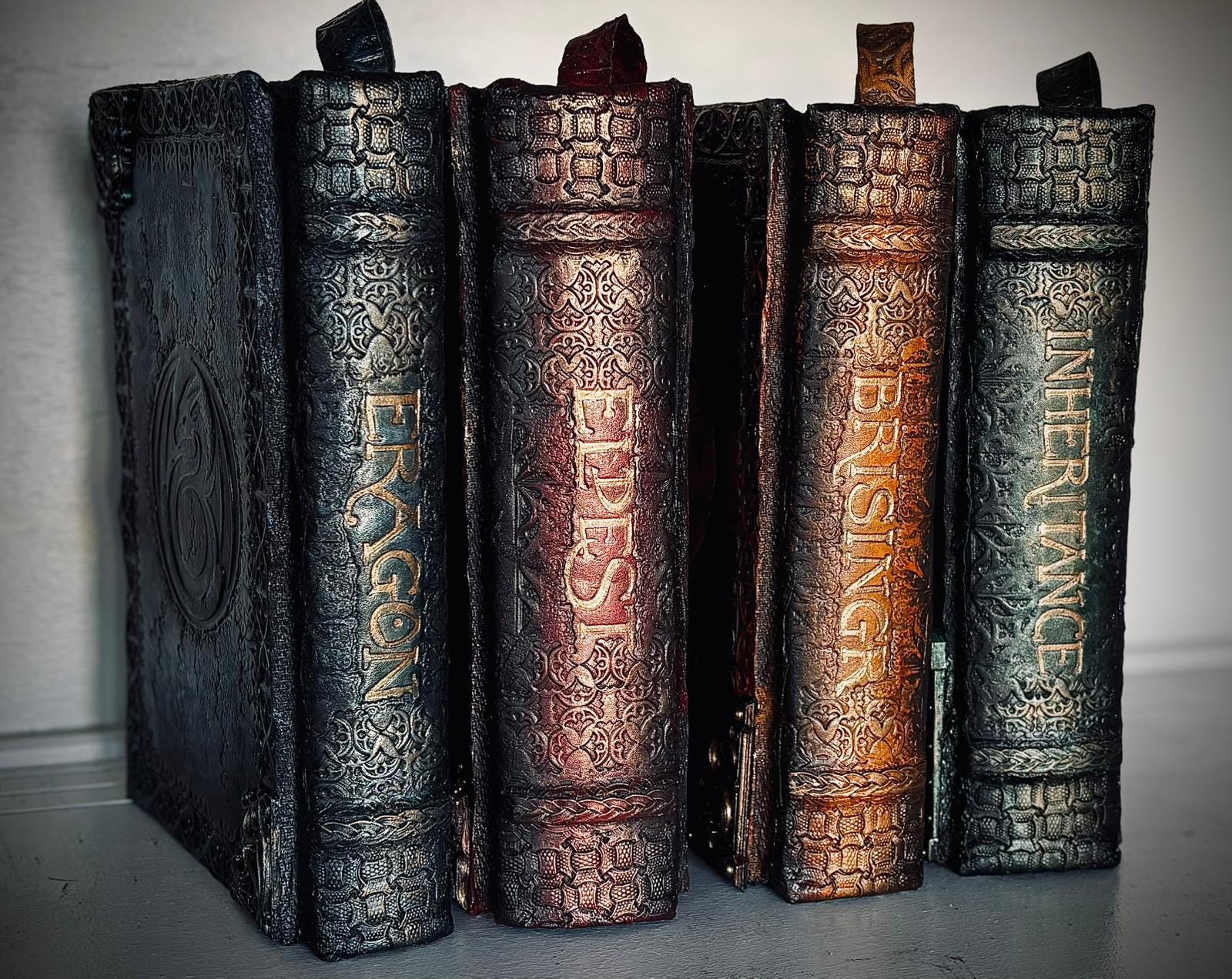 Brisingr Leather Book • Hand Tooled Dragon Crest Collector Edition