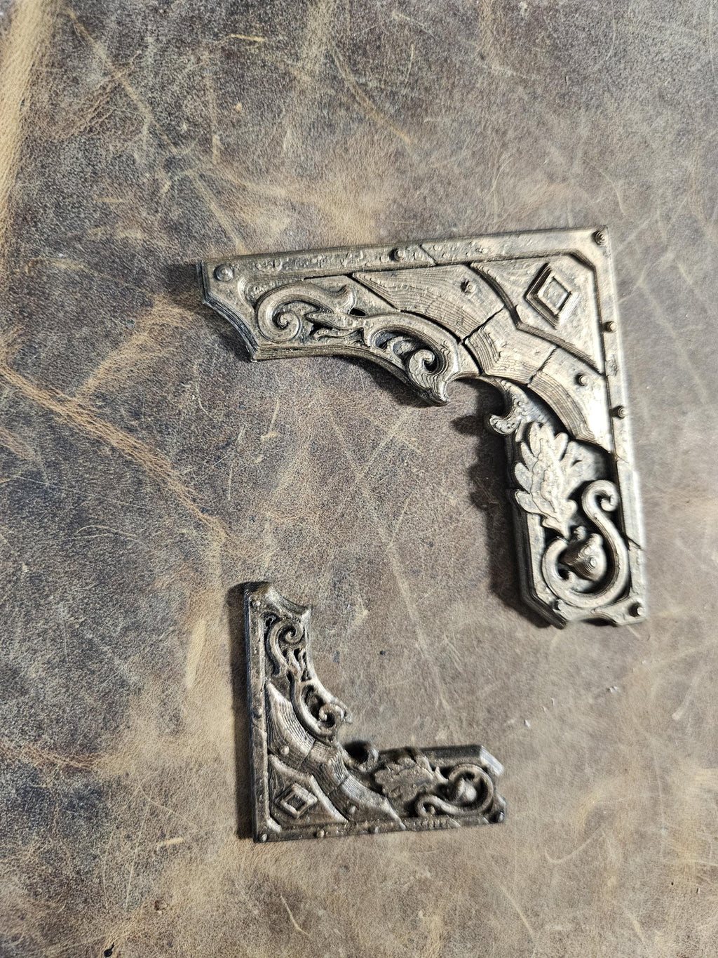 Oakbound Warden Book Corners – Gothic Grimoire Protectors (Set of 4)