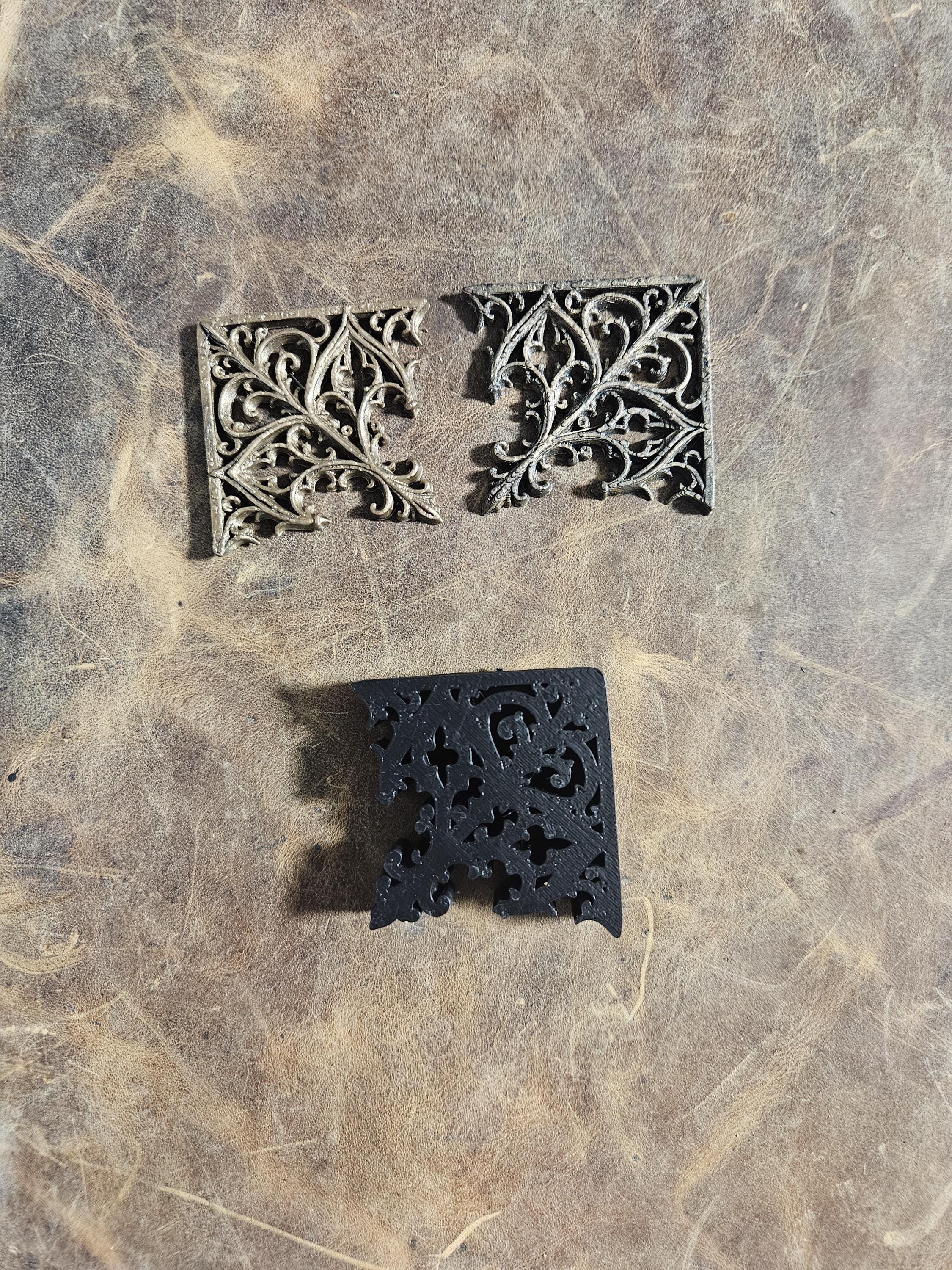 Gothic Tracery Book Corners — Cathedral Filigree Relic Set (4 Corners)