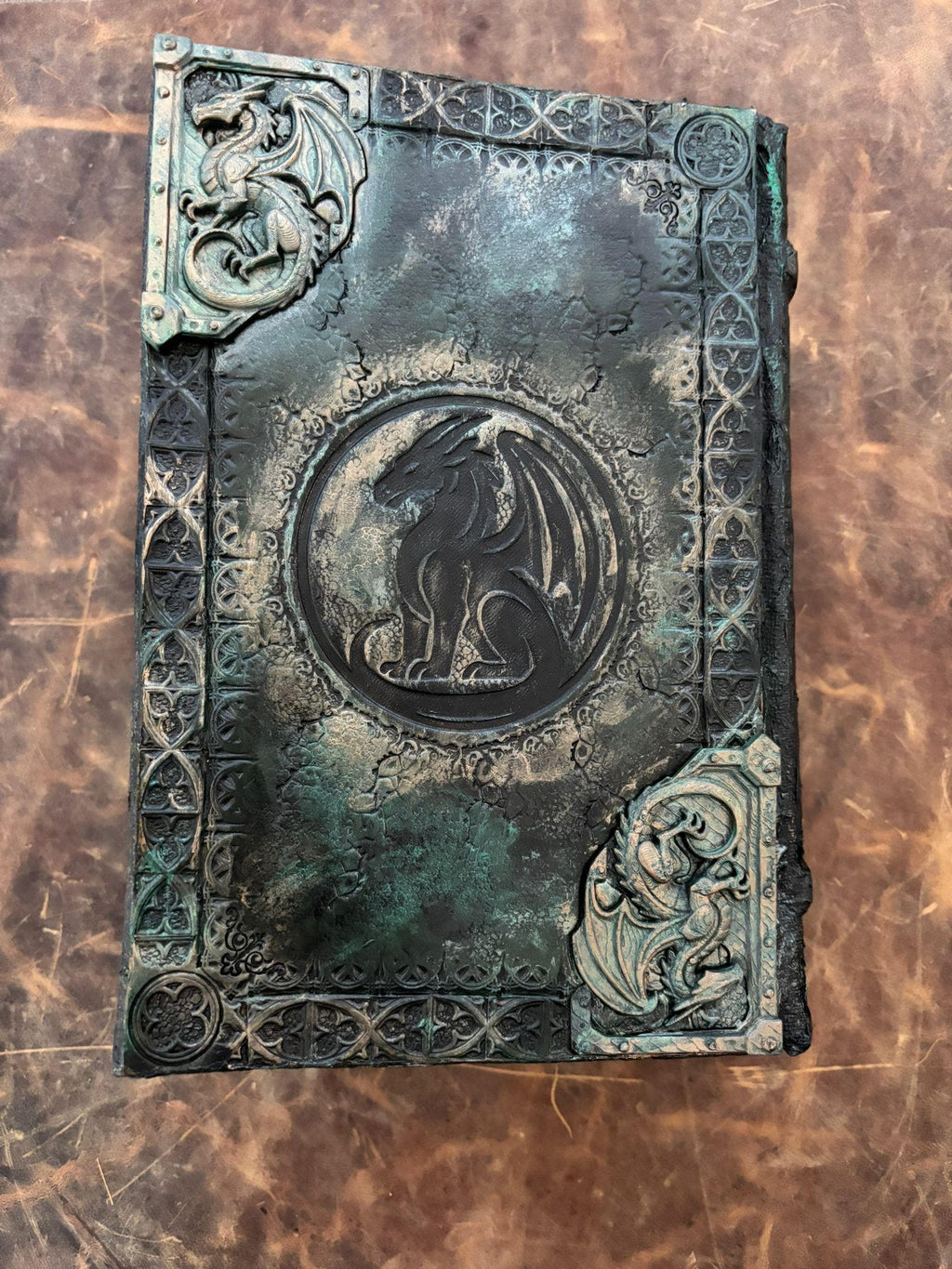 Dragon Sentinel Book Corners — Medieval Relic Set (4 Corners)