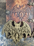 Gothic Filigree Bat Stamp, Leather Work stamp, Embossing