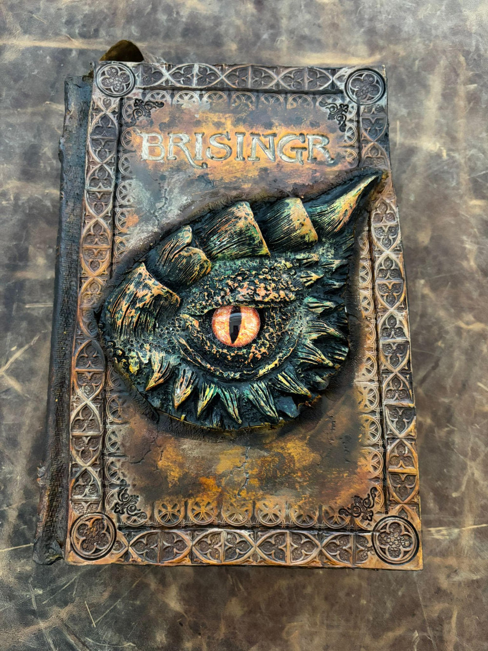 Brisingr Leather Book • Hand Tooled Dragon Crest Collector Edition