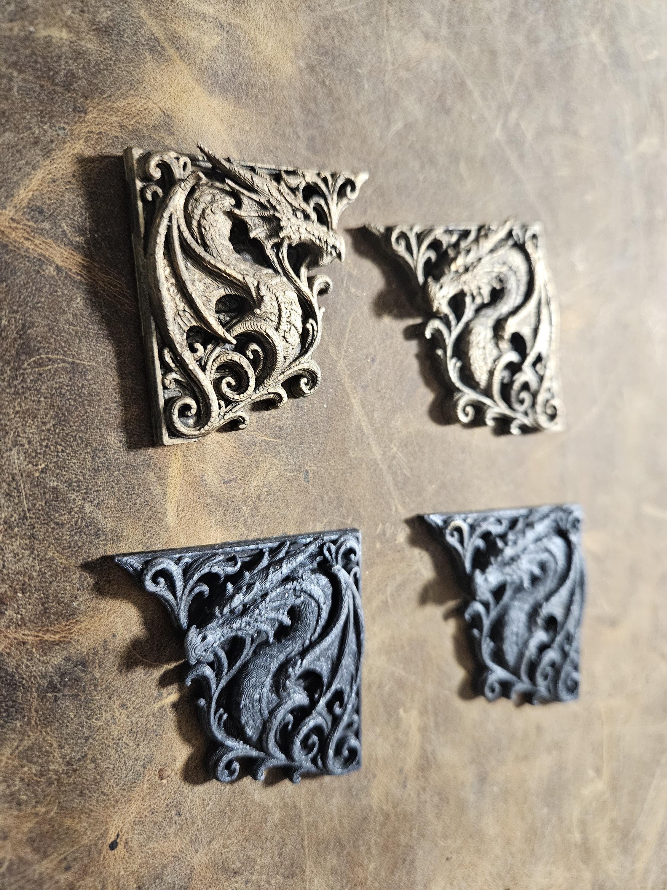 Relic-Grade Dragon Book Corners – Gothic Wyrm Filigree Edition