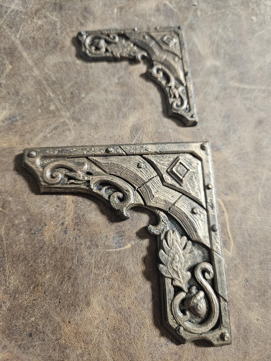 Oakbound Warden Book Corners – Gothic Grimoire Protectors (Set of 4)