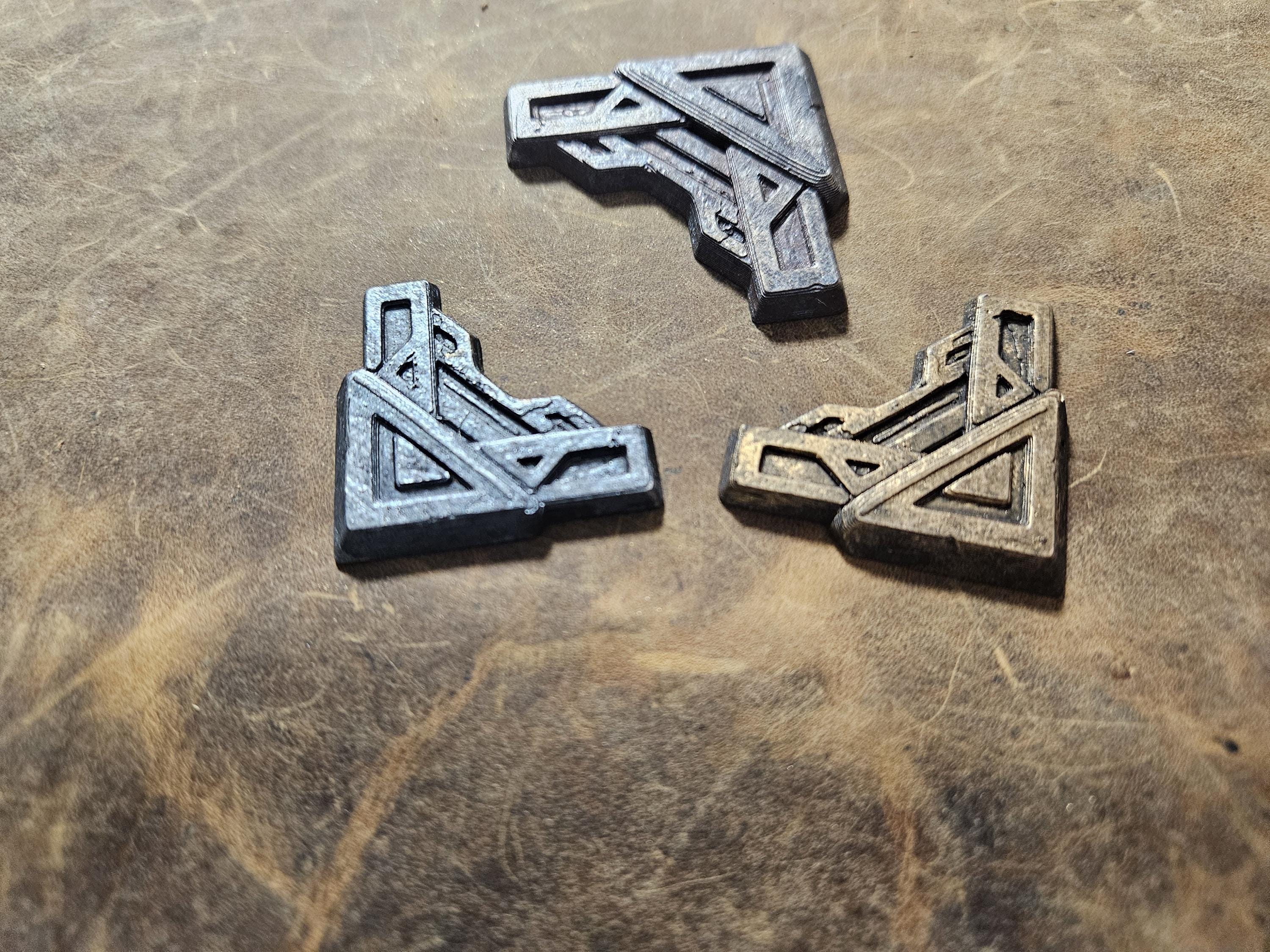 Valkyrie Tri-Sigil Book Corners (Set of 4) – Nordic Grimoire Protectors