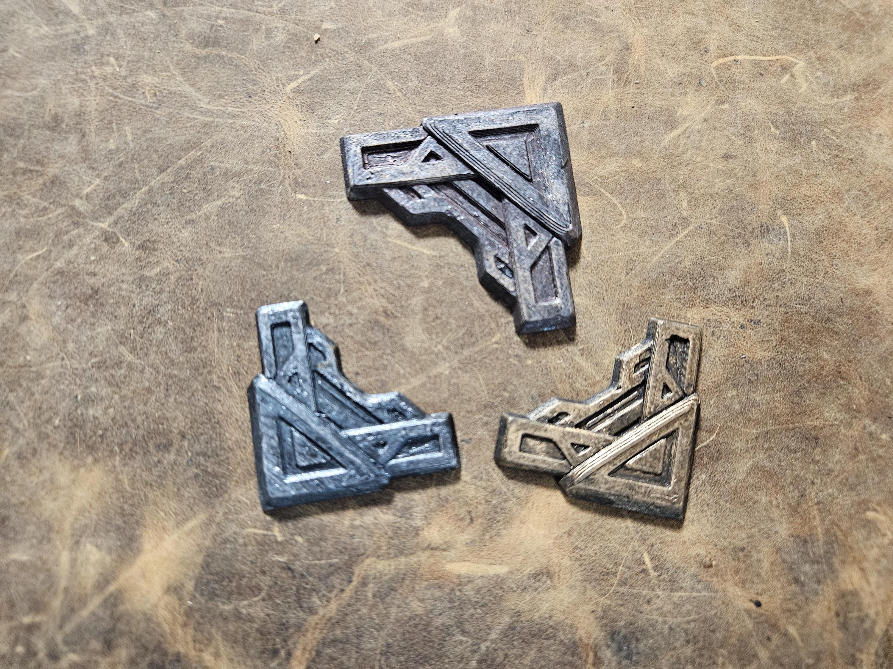 Valkyrie Tri-Sigil Book Corners (Set of 4) – Nordic Grimoire Protectors