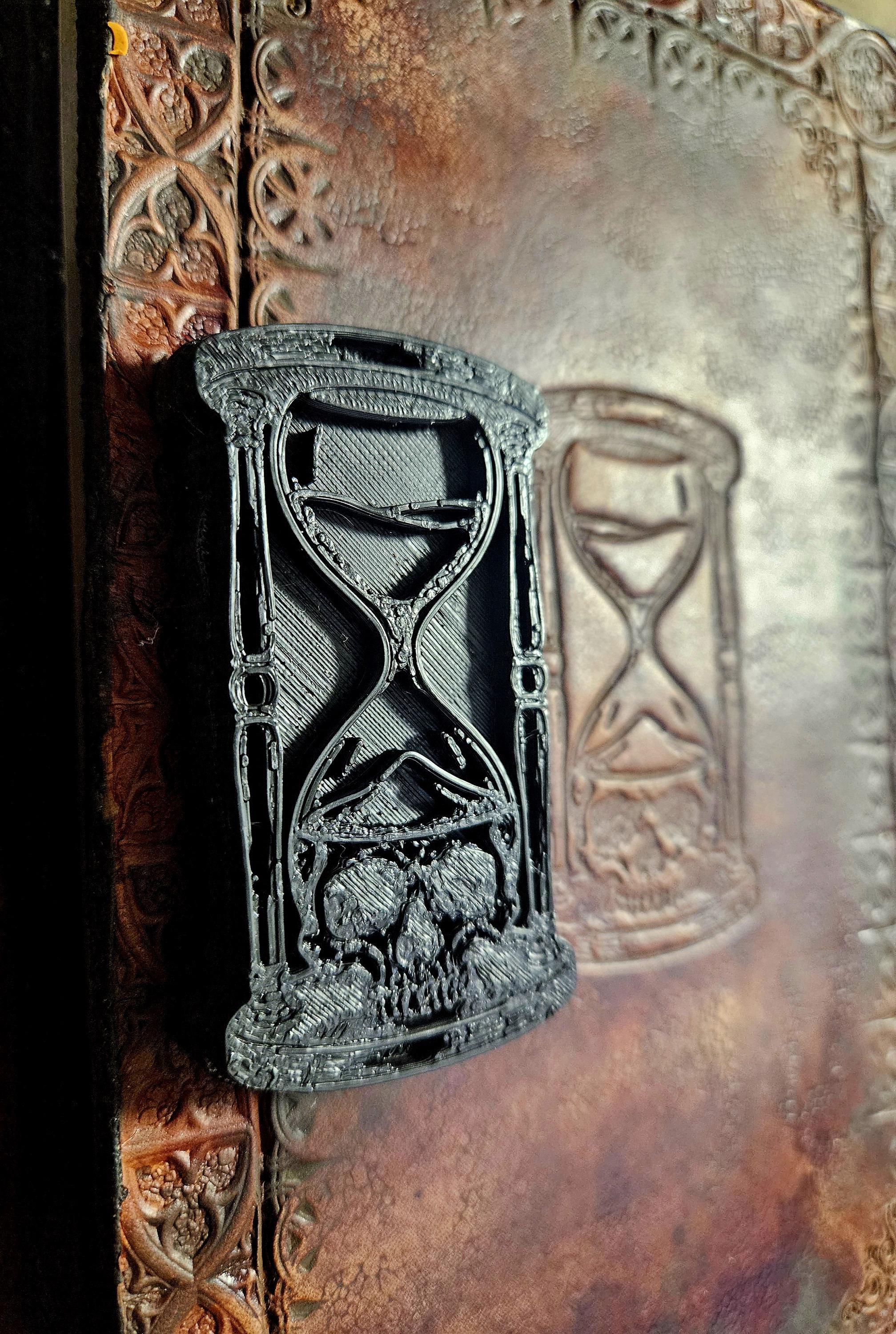 Hourglass Sigil Leather Stamp | Ancient Time Symbol | Ritual Leatherworking Stamp | Relic Mark Tool for Grimoires, Journals & Armor