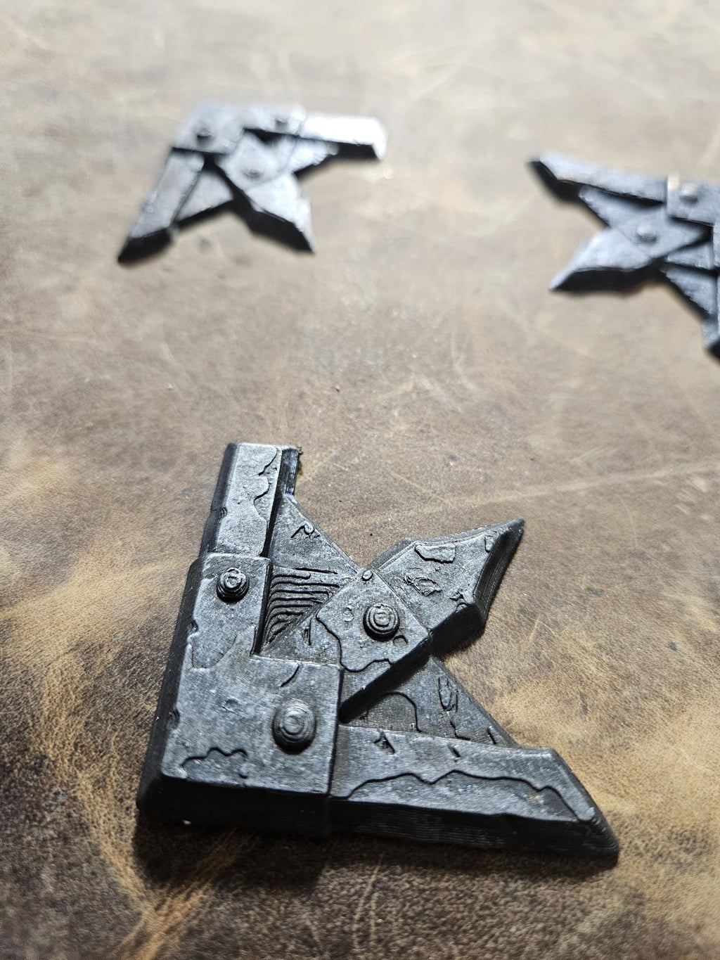 Shard-Forged Corner Guards — Relic-Grade Book Hardware