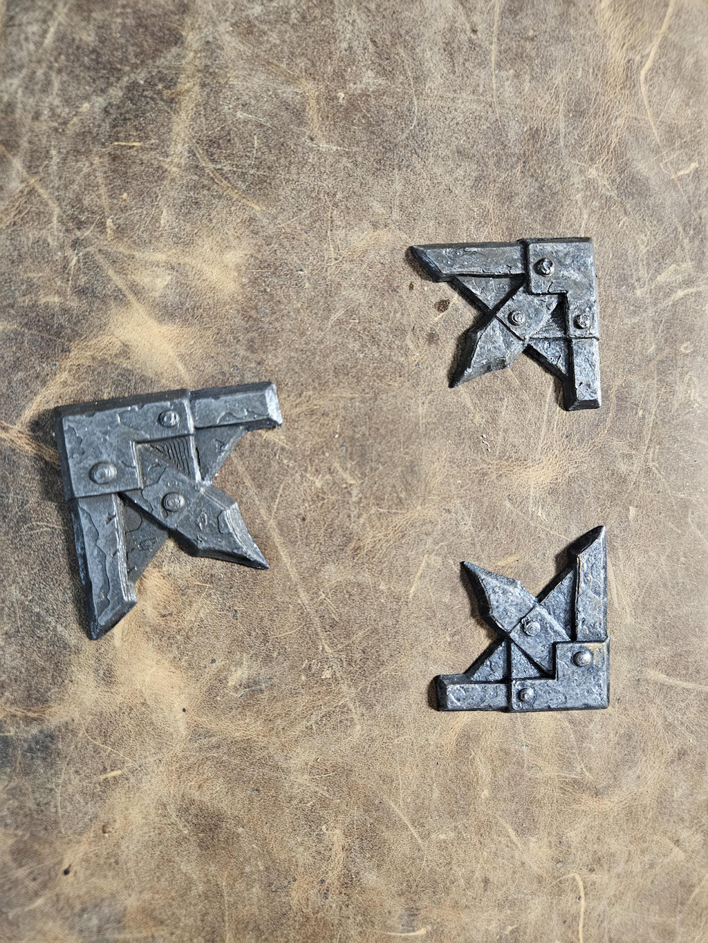 Shard-Forged Corner Guards — Relic-Grade Book Hardware