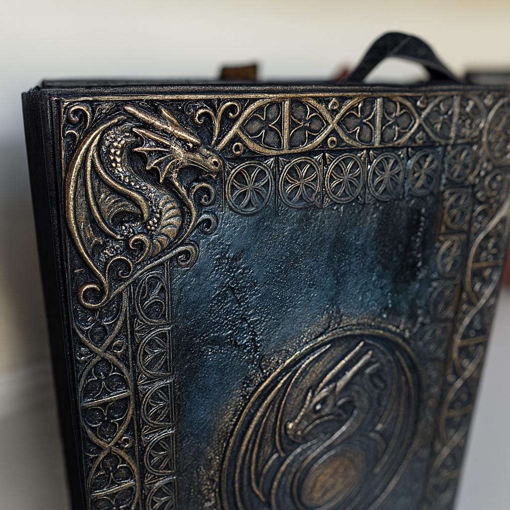 Oakleaf Gothic Book Corners — Medieval Relic Grade (Set of 4)