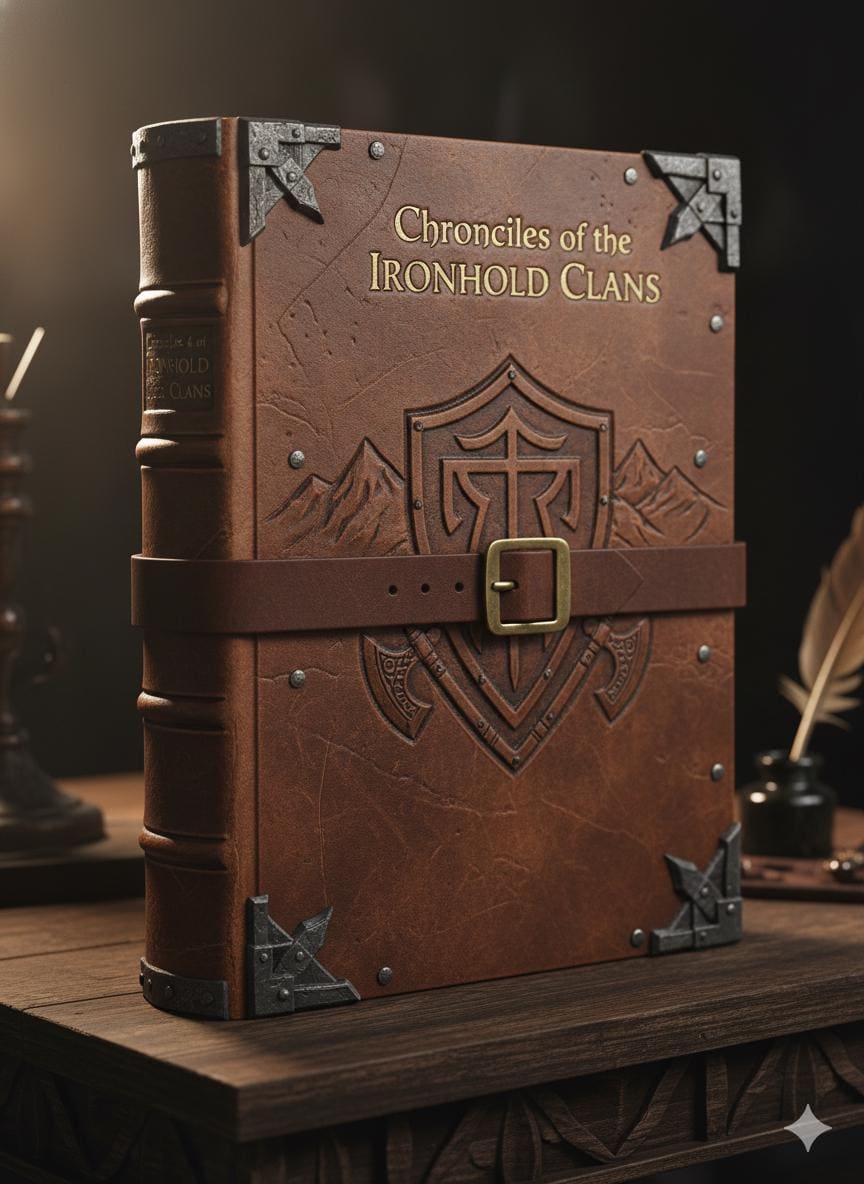 Shard-Forged Corner Guards — Relic-Grade Book Hardware