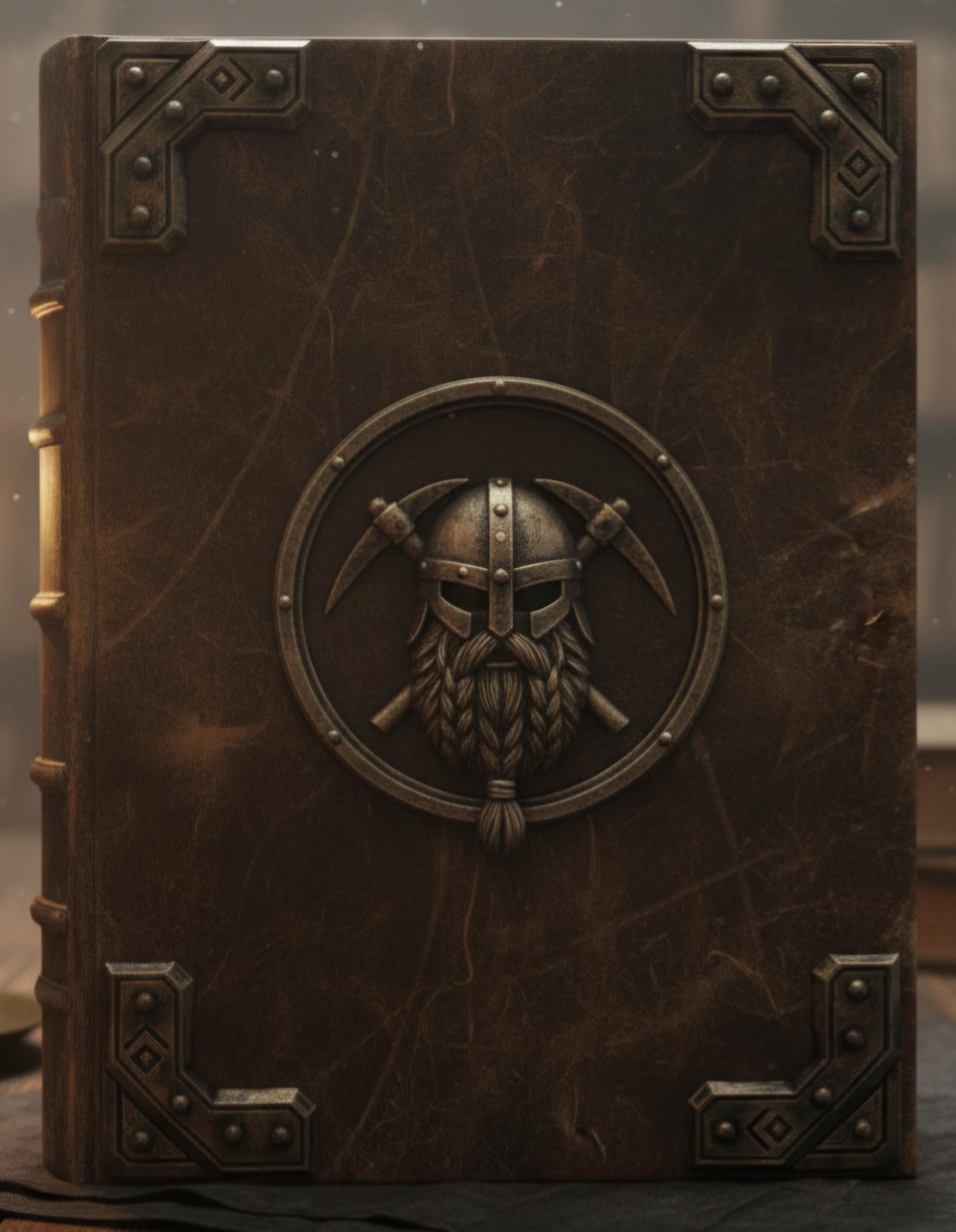 Dwarven Bolt-Guard Book Corners – Armored Fantasy Grimoire Protectors, Set of 4