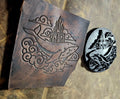 Whale and Castle Leather Stamp | Ancient Endurance Symbol | Fantasy| Medieval Leatherworking Stamp | Bookbinding, Journal & Prop Tool