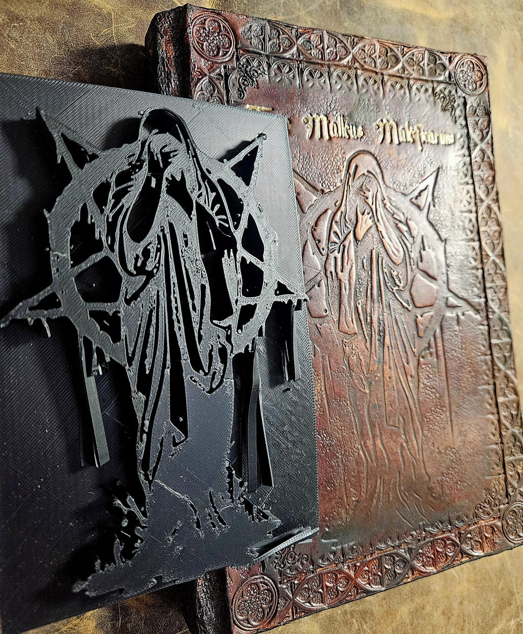 Veiled Figure Sigil Leather Stamp | Ancient Watcher Symbol | Dark Fantasy | Medieval Leatherworking Stamp | Journal, Bookbinding & Prop Tool