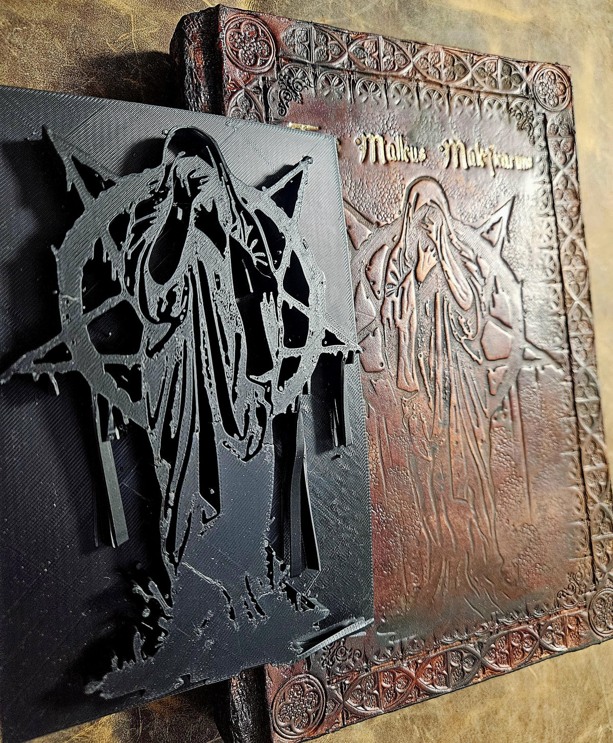 Veiled Figure Sigil Leather Stamp | Ancient Watcher Symbol | Dark Fantasy | Medieval Leatherworking Stamp | Journal, Bookbinding & Prop Tool