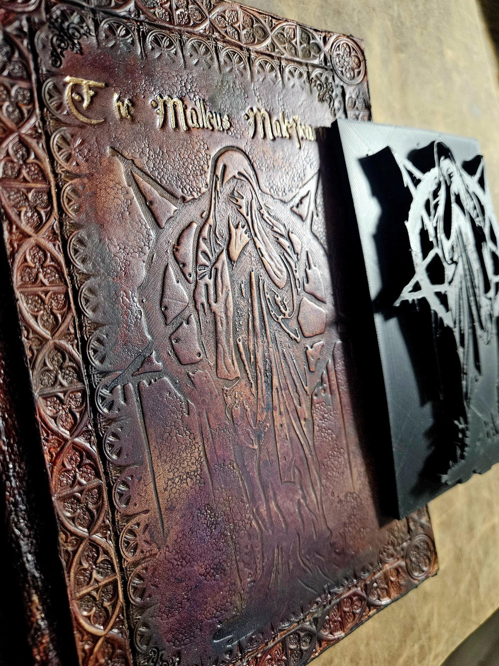 Veiled Figure Sigil Leather Stamp | Ancient Watcher Symbol | Dark Fantasy | Medieval Leatherworking Stamp | Journal, Bookbinding & Prop Tool