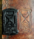 Hourglass Sigil Leather Stamp | Ancient Time Symbol | Ritual Leatherworking Stamp | Relic Mark Tool for Grimoires, Journals & Armor