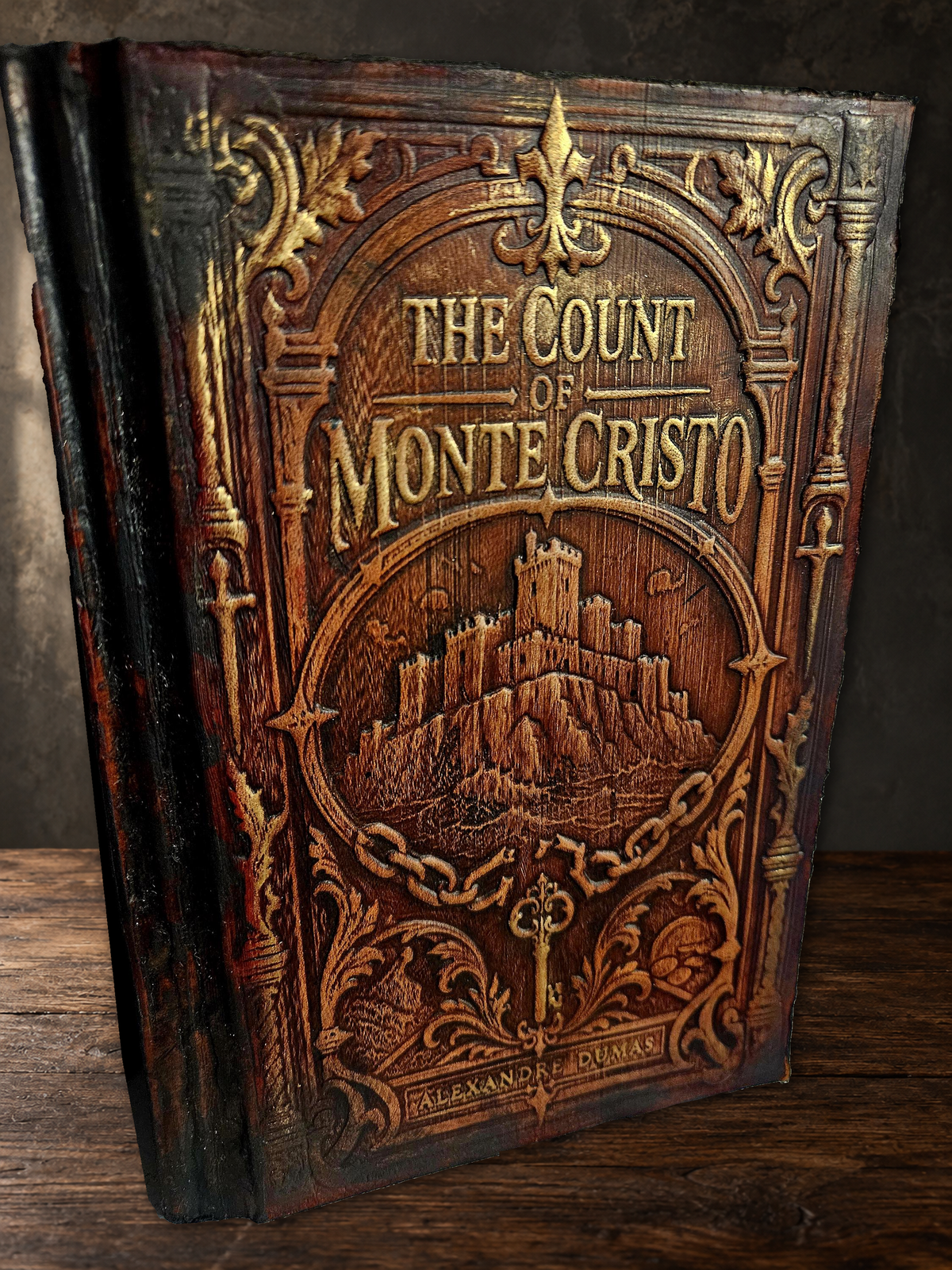 The Count of Monte Cristo Leather Bound Book | Handcrafted Rebound Classic | Alexandre Dumas Collector Gift | Heirloom Edition