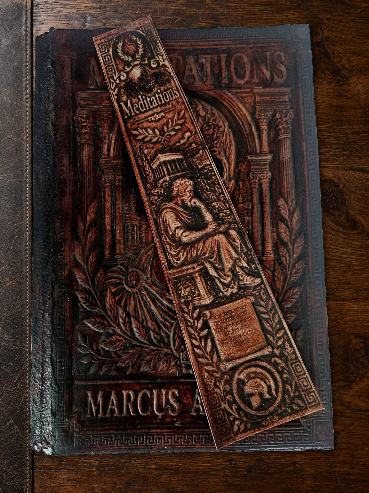 Meditations by Marcus Aurelius Leather Bound Book | Memento Mori Collector's Edition