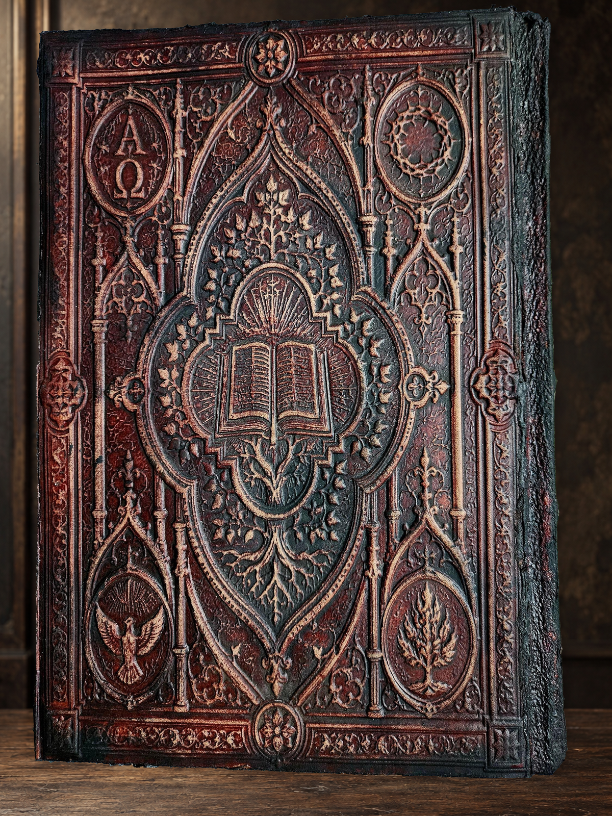 Leather Bound Bible | Custom Rebound Holy Bible | Christian Heirloom Book | Personalized Family Bible | Religious Gift