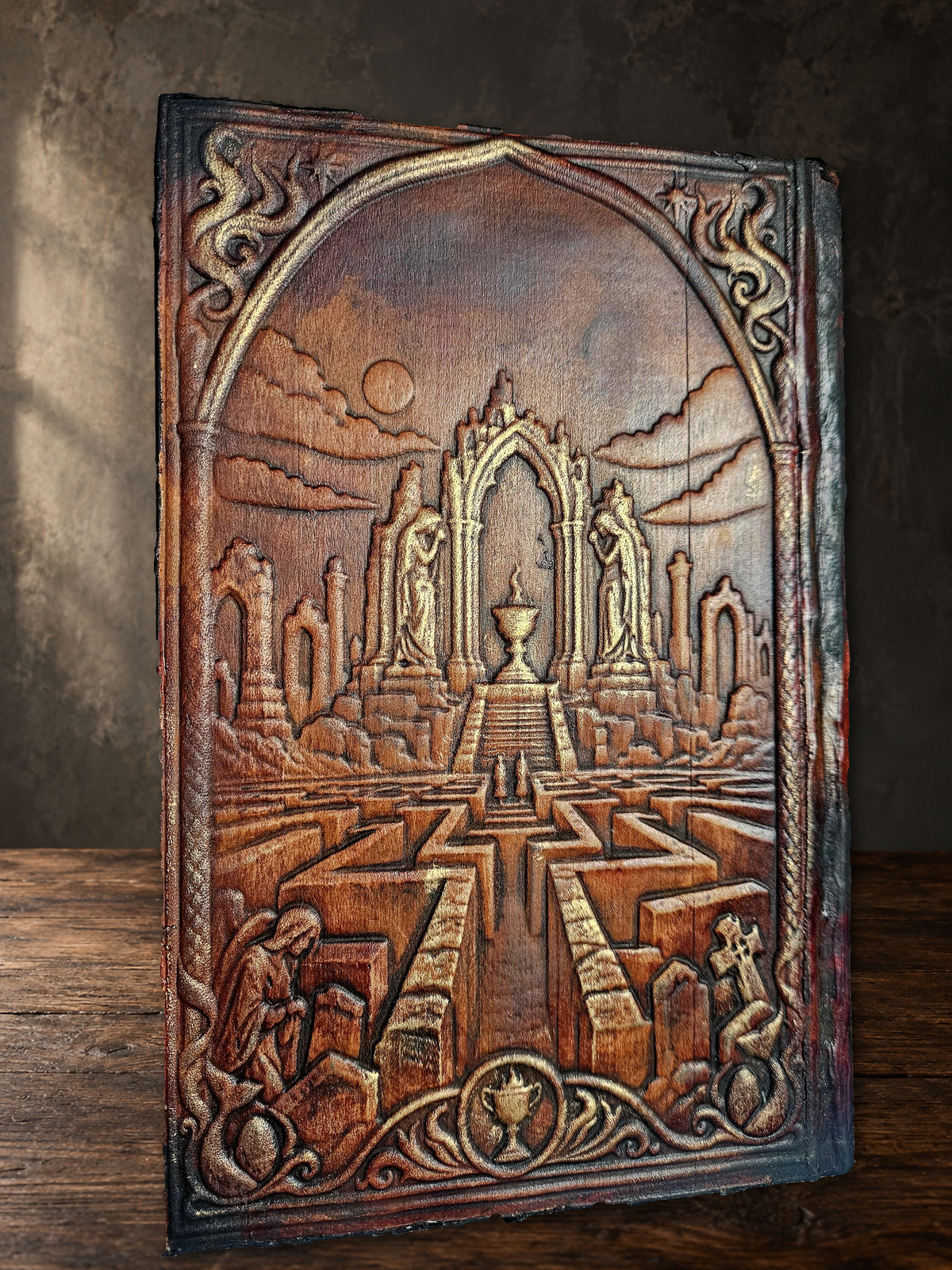Harry Potter 1–7 Complete Set | Hand-Bound Genuine Leather Rebindings | Custom Collector Library Set