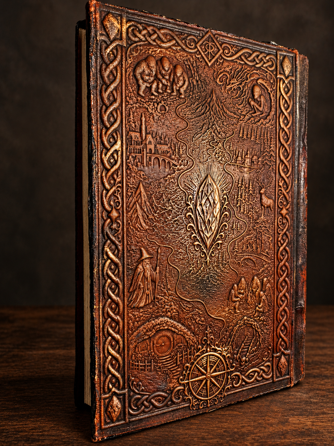 The Hobbit brown binding — rear cover