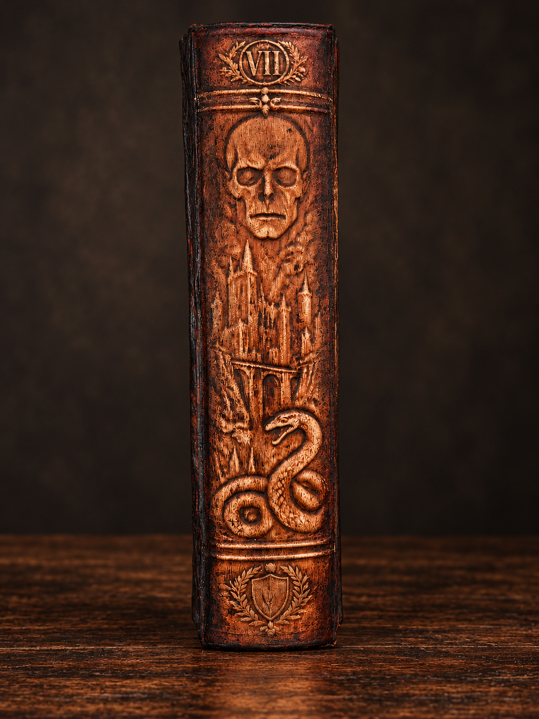 Harry Potter volume 7 — spine binding detail