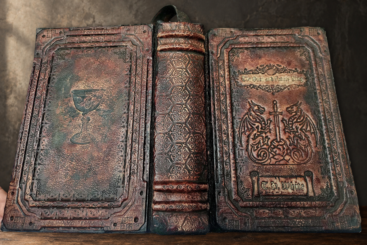 The Once and Future King by T.H. White: A Hand tooled Fine Leather Binding