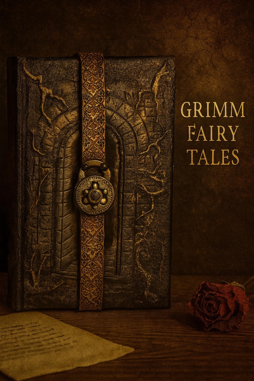 Grimm original staged front with label — supplied binding photograph