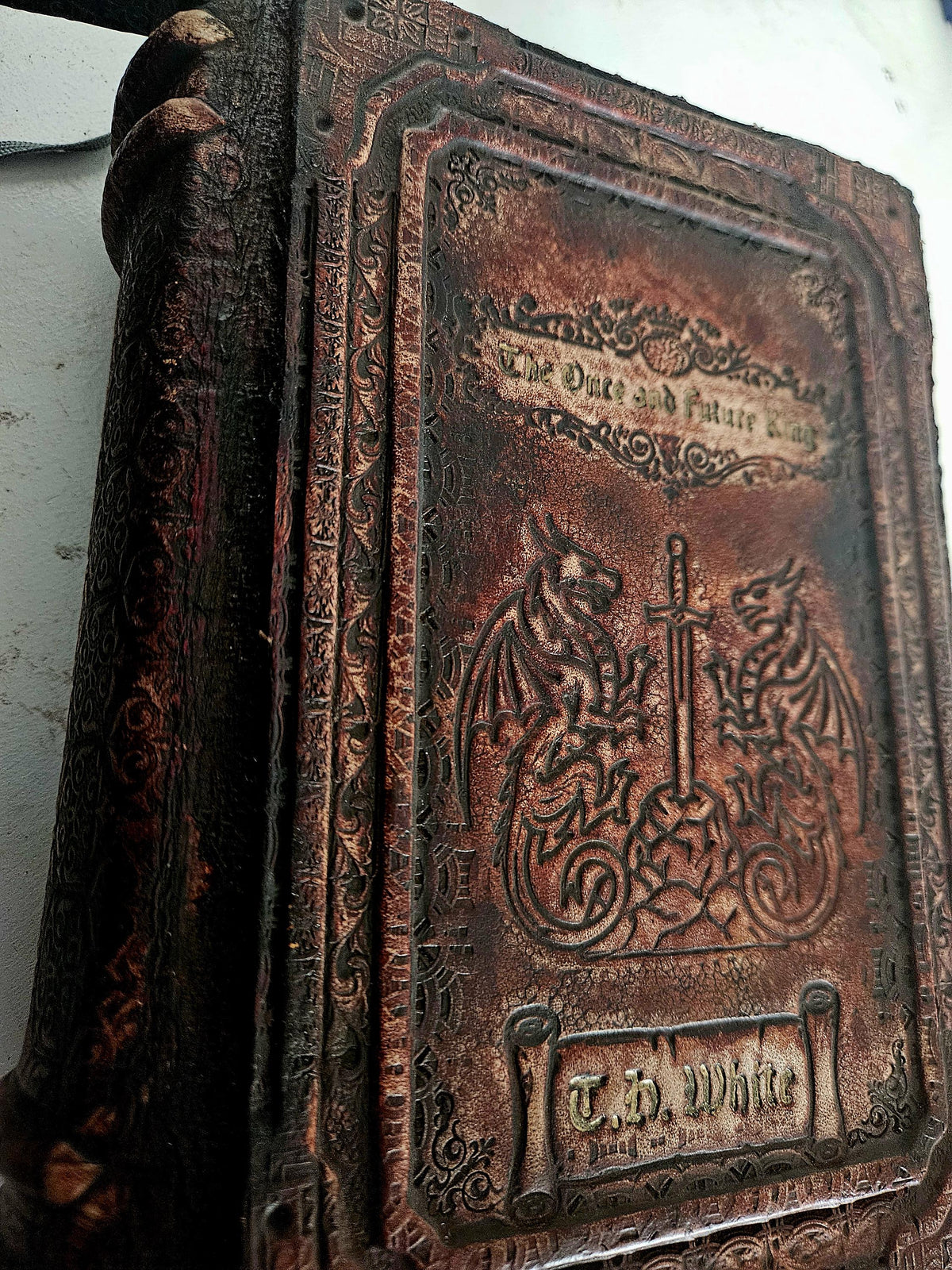 Closer spine front angle — original supplied photograph, binding example