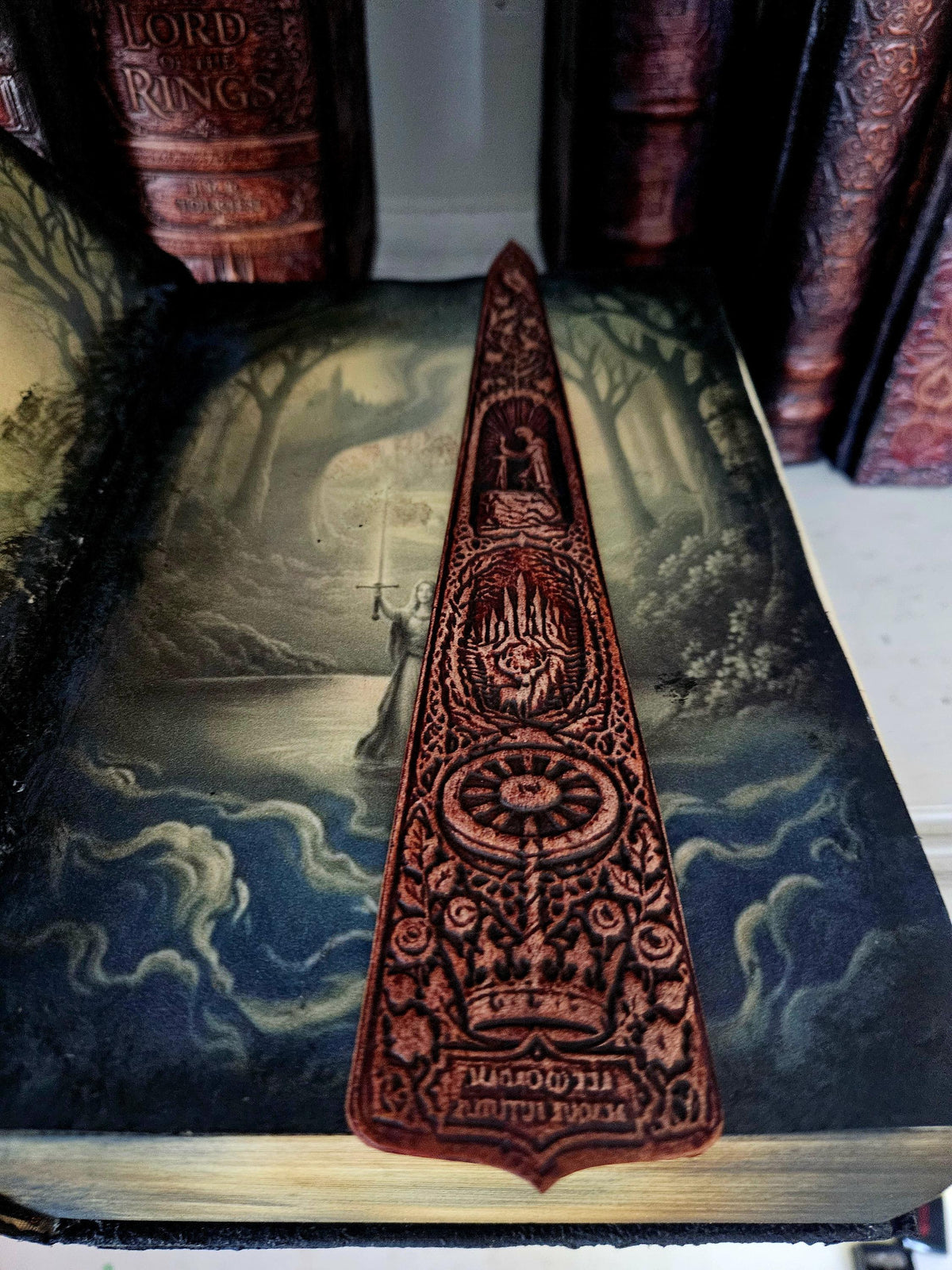 Bookmark on endpaper — original supplied photograph, binding example