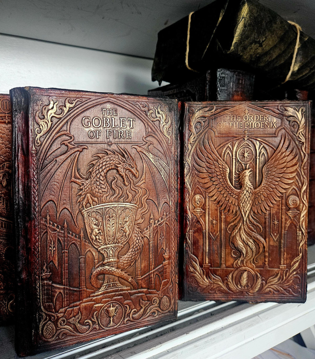 Goblet and Phoenix fronts — original supplied photograph, binding example