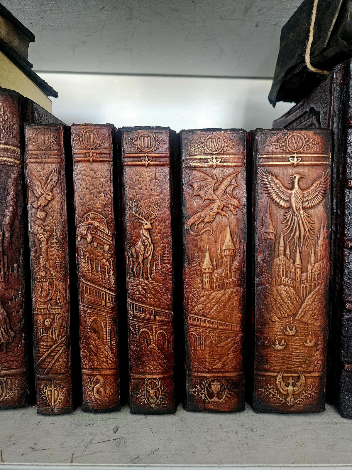 Set spines — original supplied photograph, binding example