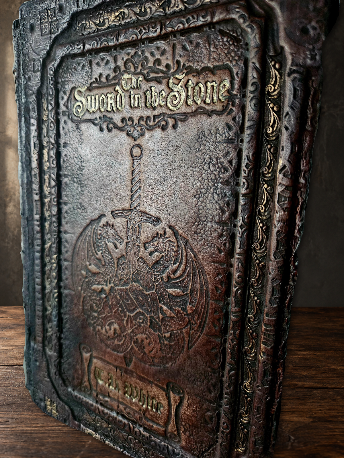 1/1 First Edition Sword in the Stone Rebound Leather Book | T.H. White King Arthur Collector Edition | One of a Kind Fantasy Tome