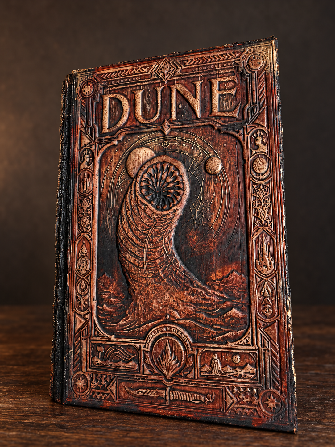 Dune leather binding