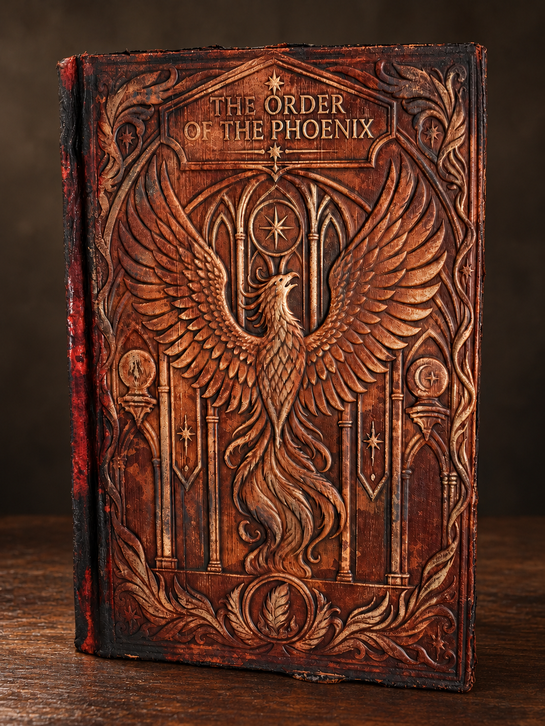 Harry Potter 5 - The Order of the Phoenix sculpted leather binding